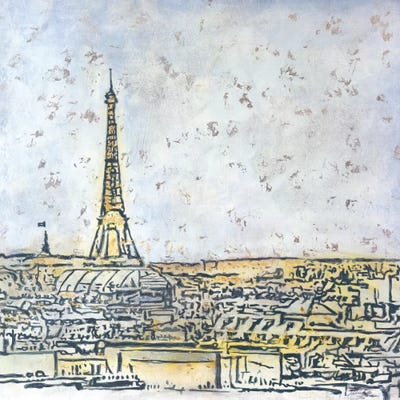Paris Postcard by Julian Spencer multi panel art