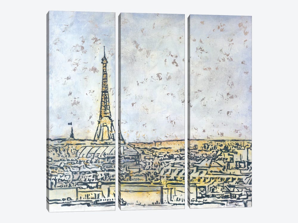 Paris Postcard by Julian Spencer 3-piece Canvas Art
