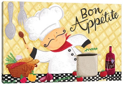 Bon Appetit I Canvas Art Print - Italian Cuisine