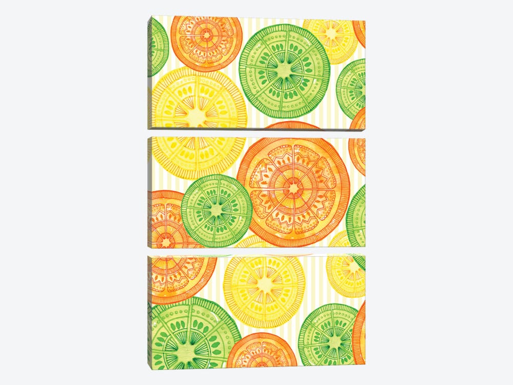 Sweet Citrus by Jessica Weible 3-piece Canvas Art Print