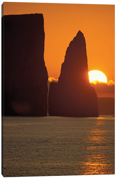 Kicker Rock (Leon Dormido) At Sunset, San Cristobal Island, Galapagos Islands, Ecuador Canvas Art Print - Danita Delimont Photography