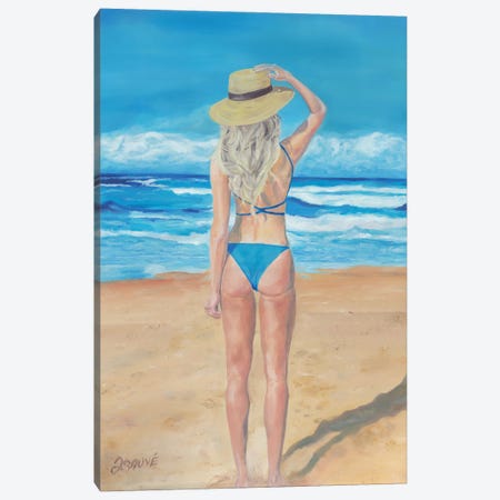 Beach Girl Canvas Print #JSU33} by Jason Sauve Canvas Print