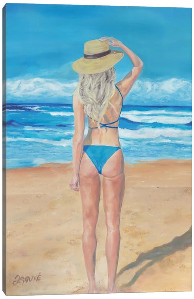 Beach Girl Canvas Art Print - Jason Sauve