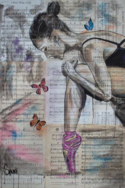 My Ballerina by Jason Sauve framed canvas print