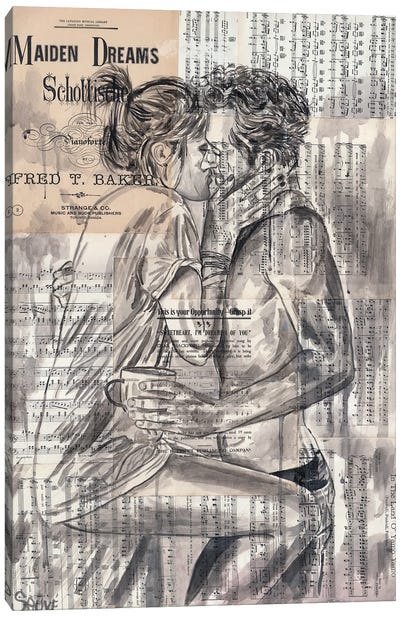 Morning Kiss Canvas Art Print - Love Art