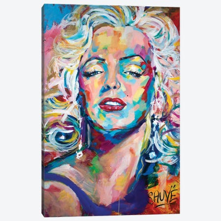 Marilyn Monroe Canvas Print #JSU7} by Jason Sauve Art Print