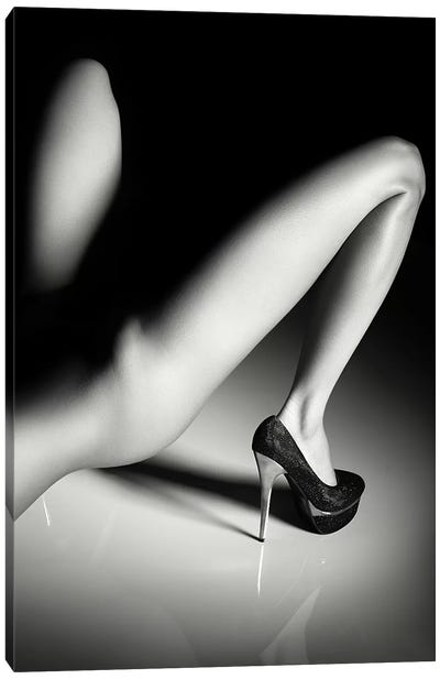 Sensual Legs In High Heels Canvas Art Print - Figurative Photography