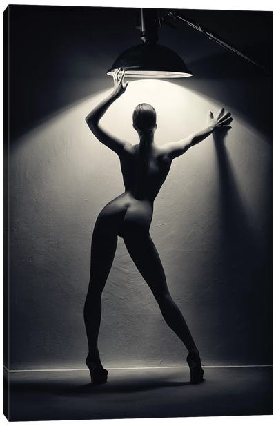 Woman In The Spotlight II Canvas Art Print - In the Shadows