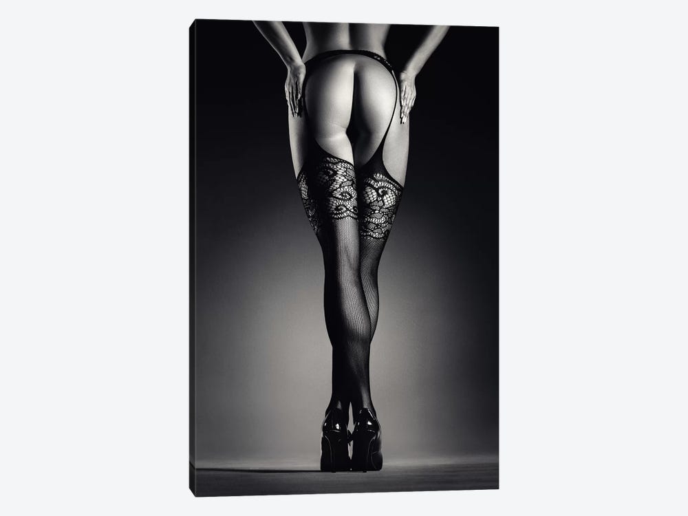 Sensual Legs In Stockings by Johan Swanepoel 1-piece Canvas Artwork