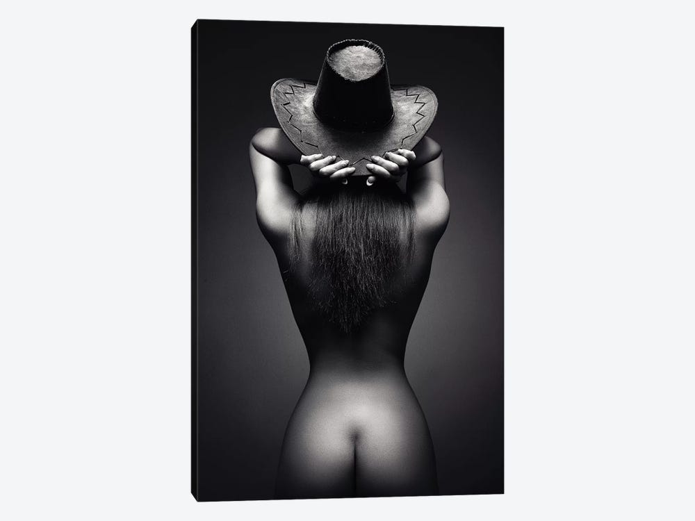 Nude Woman Cowboy Hat II by Johan Swanepoel 1-piece Canvas Artwork
