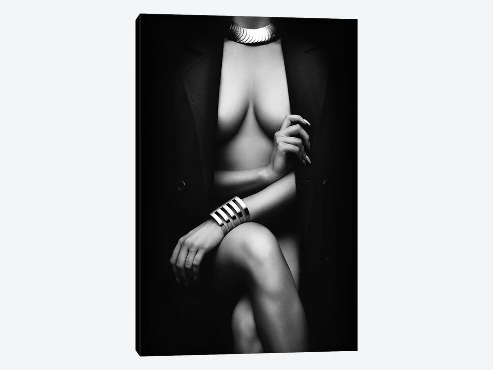 Nude Woman With Jacket 1 1-piece Canvas Art