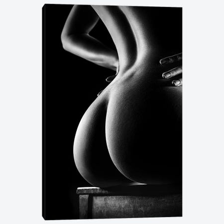 Nude Buttocks On Chair Canvas Print #JSW158} by Johan Swanepoel Art Print