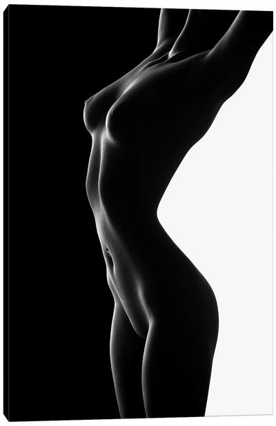 Nude Black Versus White II Canvas Art Print - Fine Art Photography