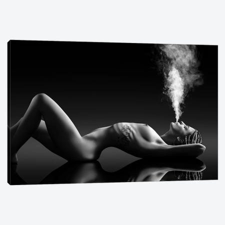 Sensual Smoking Lady Canvas Print #JSW191} by Johan Swanepoel Canvas Print