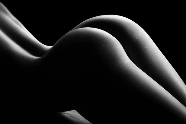Large Photography - Canvas Prints: Nude Woman Bodyscape LXVIII by Johan Swanepoel