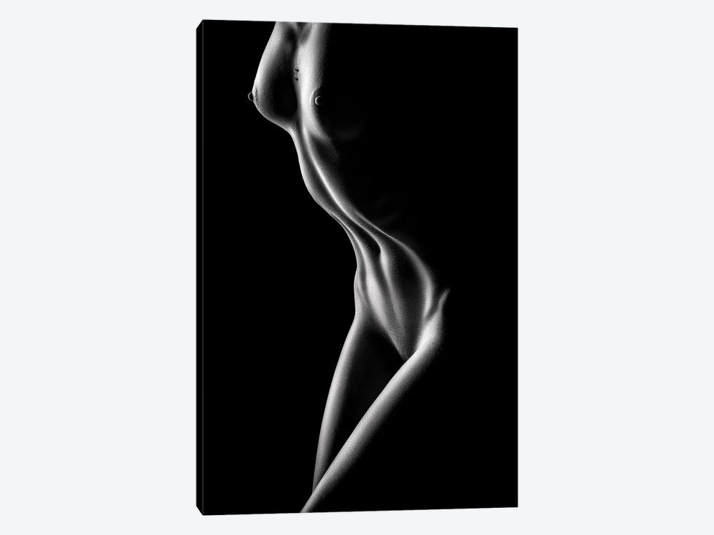 Beautiful nude woman. Photograph with high contrast color #K6483 Art Print