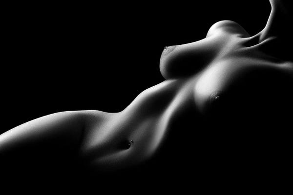 Large Photography - Canvas Prints: Nude Woman Bodyscape LXXV by Johan Swanepoel
