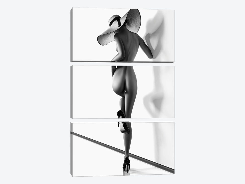 Sensual Nude Woman X by Johan Swanepoel 3-piece Canvas Art Print