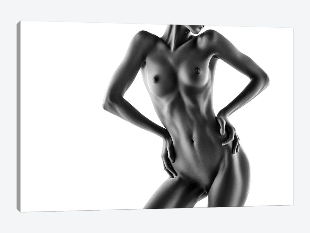 Nude Bodyscape On White V by Johan Swanepoel 1-piece Art Print