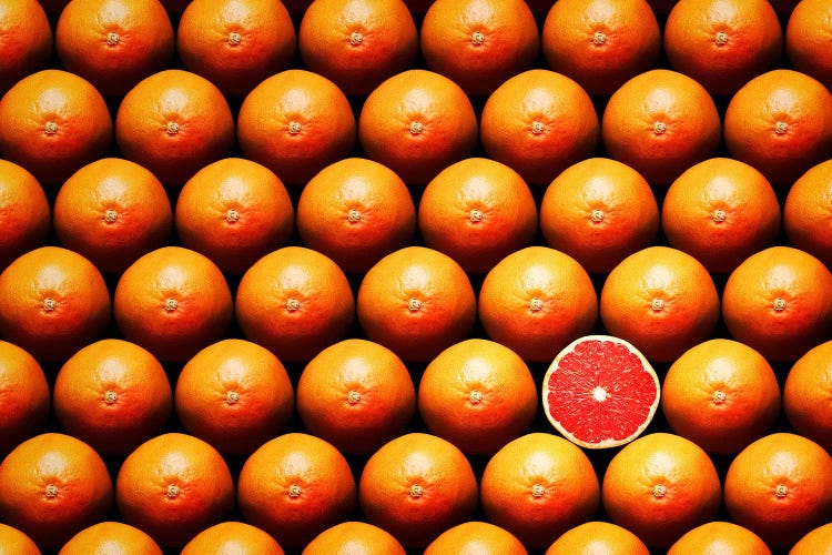 Sliced Grapefruit Between Group by Johan Swanepoel wall art
