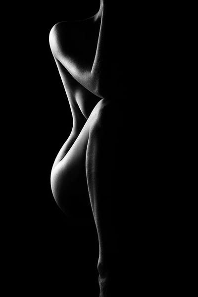 Large Photography - Canvas Prints: Silhouette Of Nude Woman by Johan Swanepoel