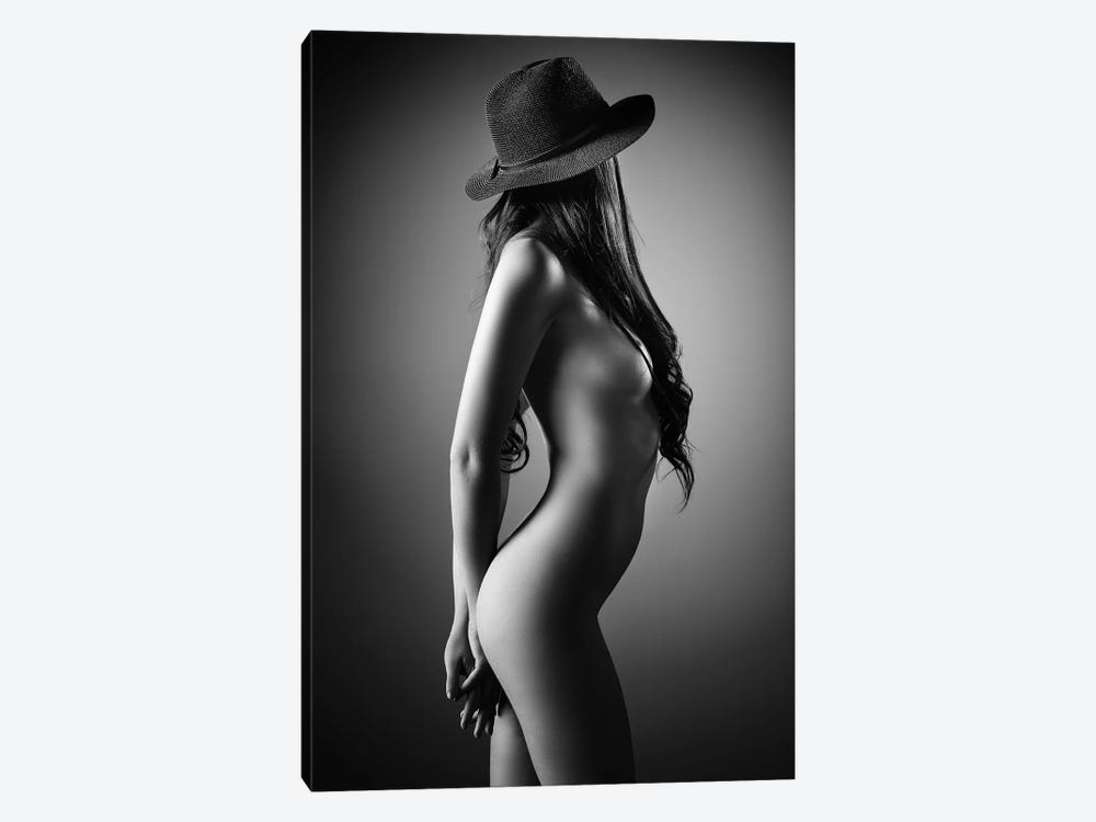 Nude Woman With A Hat by Johan Swanepoel 1-piece Canvas Wall Art