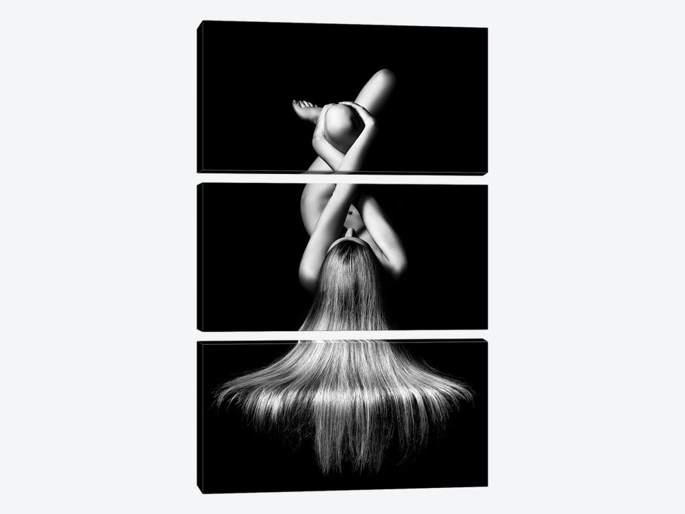 Nude Woman Bodyscape II by Johan Swanepoel 3-piece Canvas Artwork