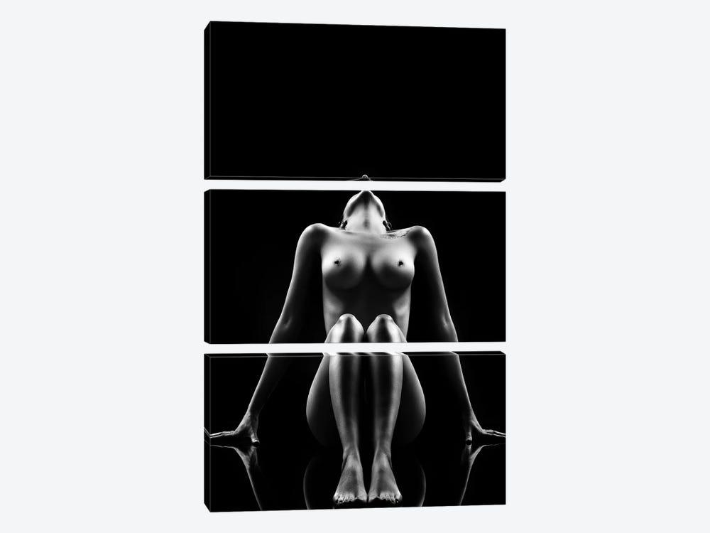Nude Bodyscape Reflections I by Johan Swanepoel 3-piece Canvas Art Print