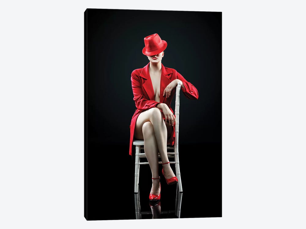 Woman In Red by Johan Swanepoel 1-piece Canvas Art