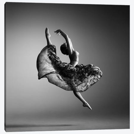 Ballerina Jumping Canvas Print #JSW62} by Johan Swanepoel Canvas Artwork