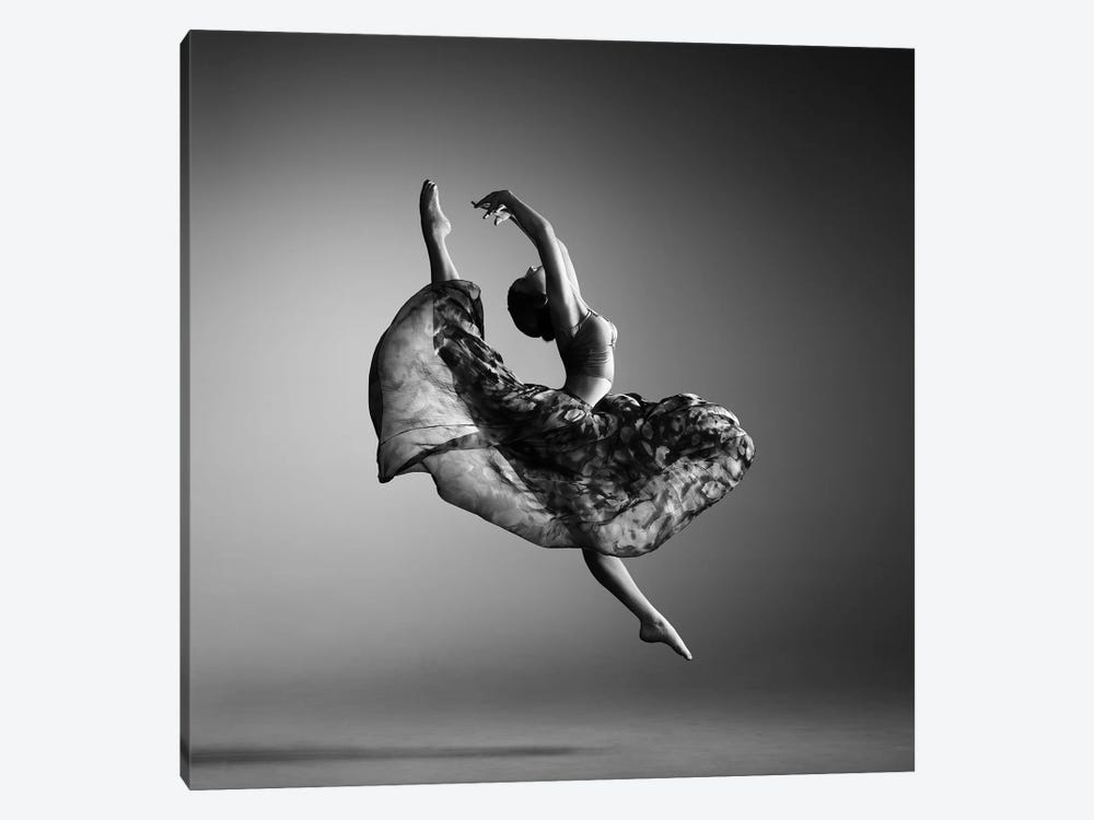 Ballerina Jumping by Johan Swanepoel 1-piece Canvas Art Print