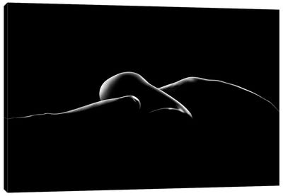 Nude Woman Bodyscape VIII Canvas Art Print - Black & White Photography