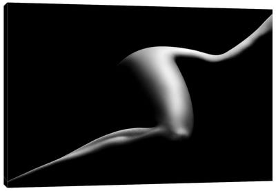 Nude Woman Bodyscape IX Canvas Art Print - Large Black & White Art