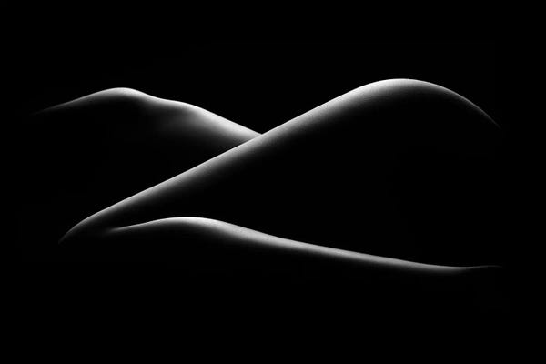 Silhouettes: Nude Woman Bodyscape XVII by Johan Swanepoel
