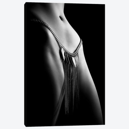 Woman Close-Up Chain Panty Canvas Print #JSW74} by Johan Swanepoel Canvas Artwork