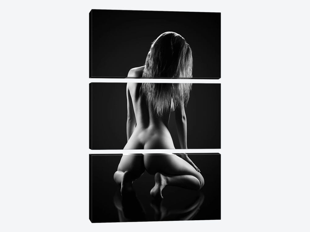 Nude Woman Bodyscape XXXII by Johan Swanepoel 3-piece Canvas Art Print