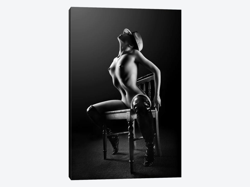 Nude Woman On Chair II by Johan Swanepoel 1-piece Canvas Print