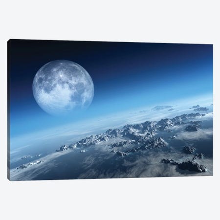 Earth Icy Ocean Aerial View Canvas Print #JSW88} by Johan Swanepoel Canvas Artwork