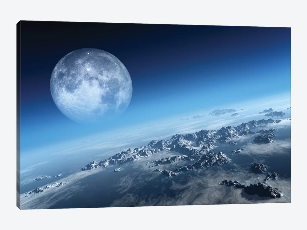 Earth Icy Ocean Aerial View by Johan Swanepoel 1-piece Canvas Print