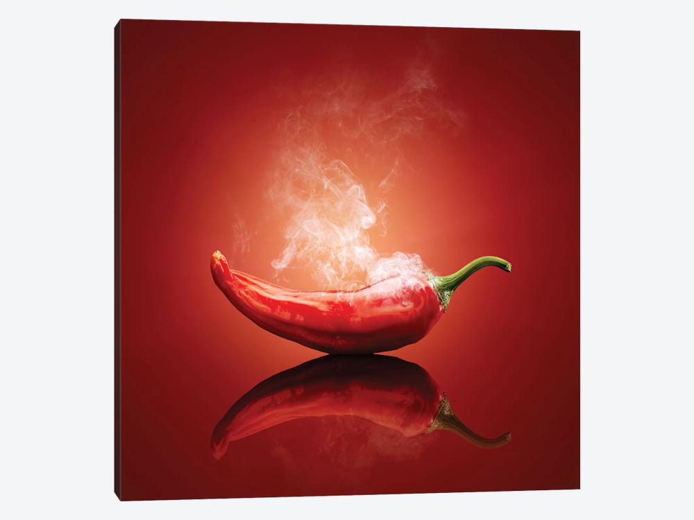 Chili Red Steaming Hot by Johan Swanepoel 1-piece Canvas Artwork