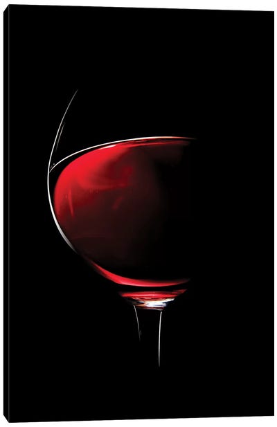 Red Wine Canvas Art Print - Hyperreal Photography