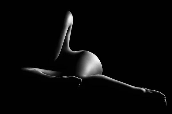 Silhouettes: Nude woman bodyscape XL by Johan Swanepoel
