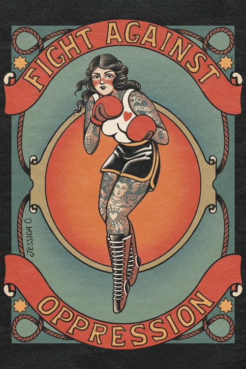 Fight Against The Opression I by Jessica O. wall art