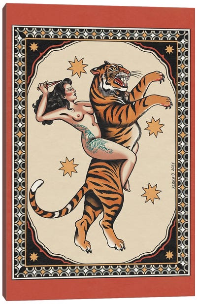 Amazona Canvas Art Print - Tiger Art