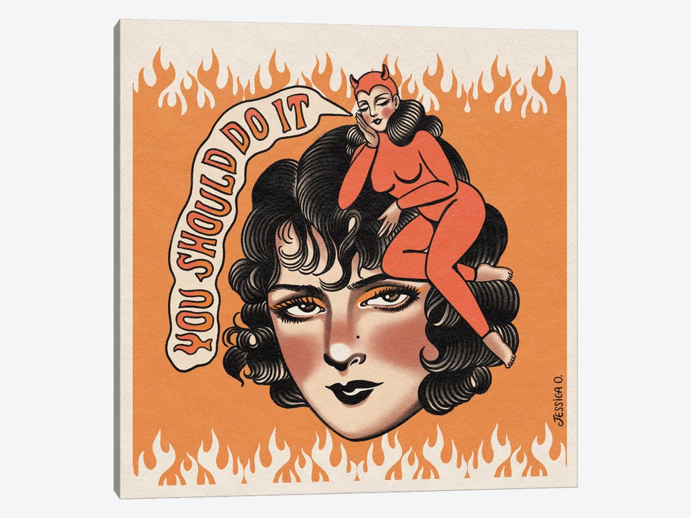 All The Good Girls Go To Hell by Jessica O. 1-piece Canvas Artwork