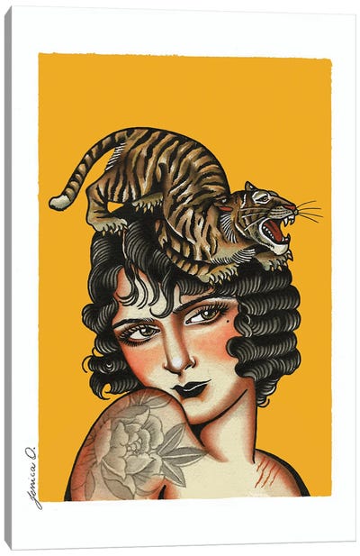 Wild Love Canvas Art Print - Tiger Art