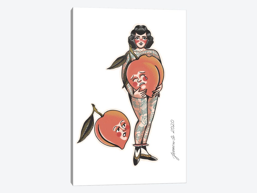 Peaches by Jessica O. 1-piece Art Print