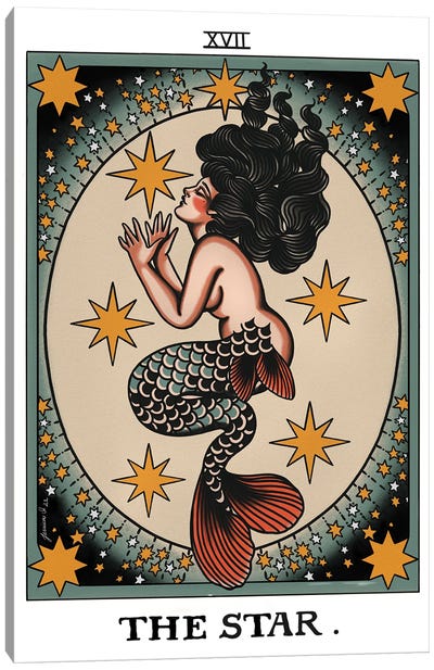 The Star Canvas Art Print - Mermaid Art