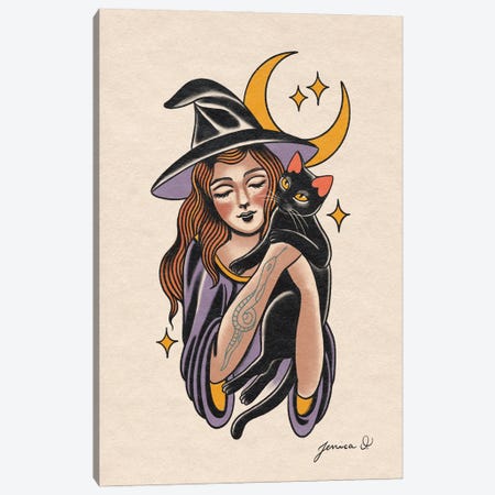 Sweet Witch Canvas Print #JSX48} by Jessica O. Canvas Print
