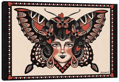 Queen Of My Heart Canvas Art Print - Tattoo Parlor